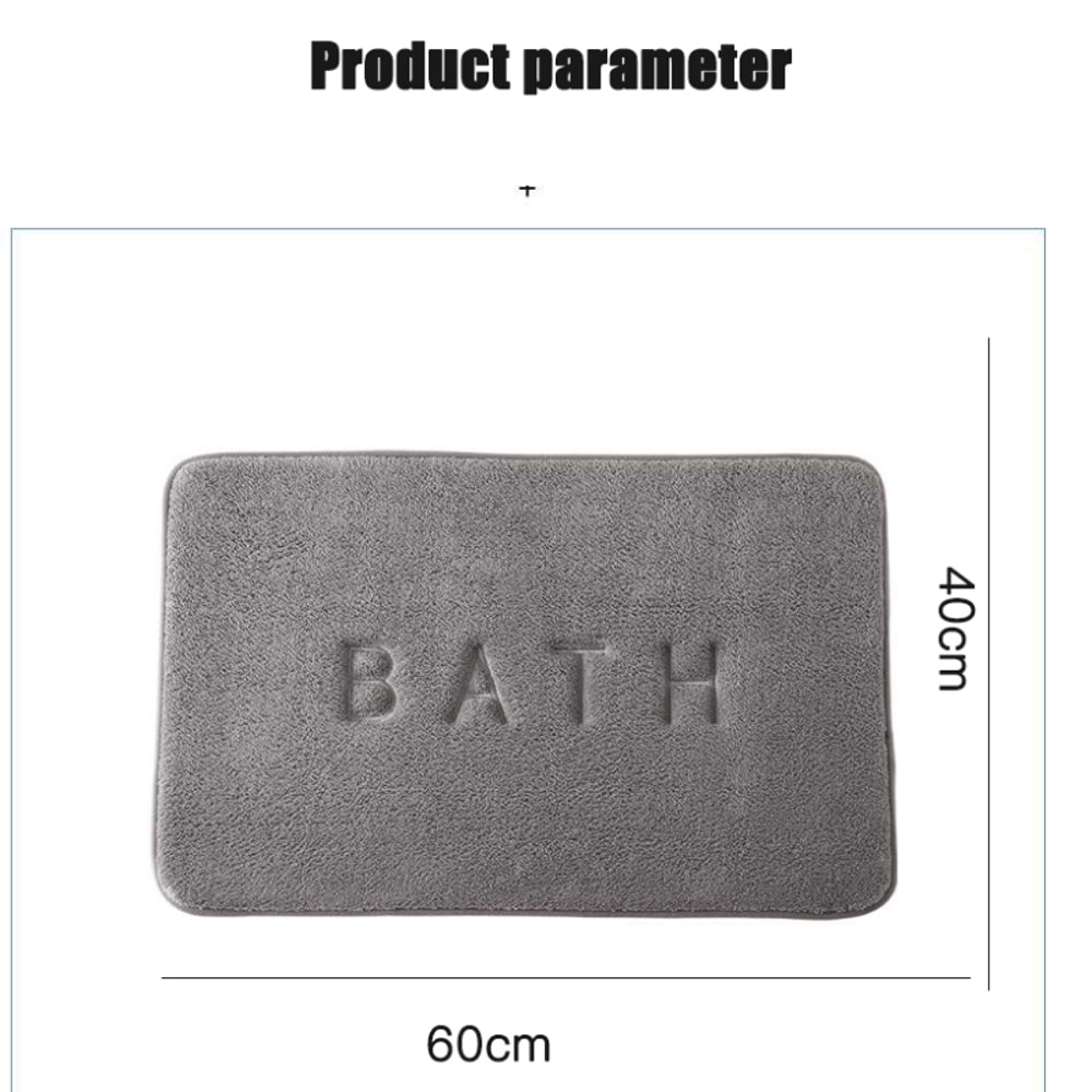 CloudSoft Memory Foam Bath Mat Super Absorbent Bath Mat With Non Slip Backing For Bathroom Kitchen 2