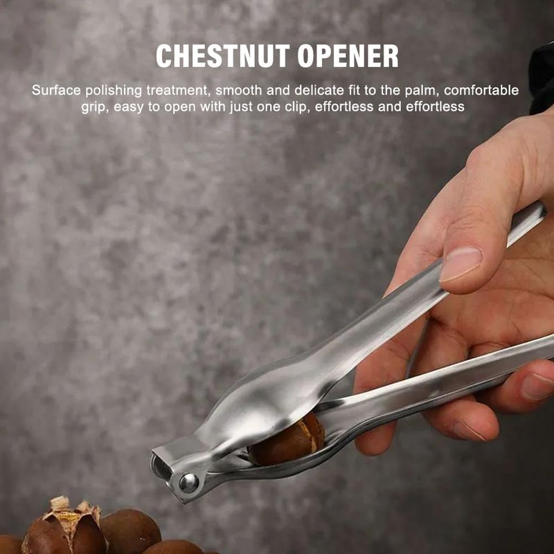 Stainless Steel Chestnut Opener Nut Cracker Tool For Walnuts Pecans And Hard Shell Nuts 3