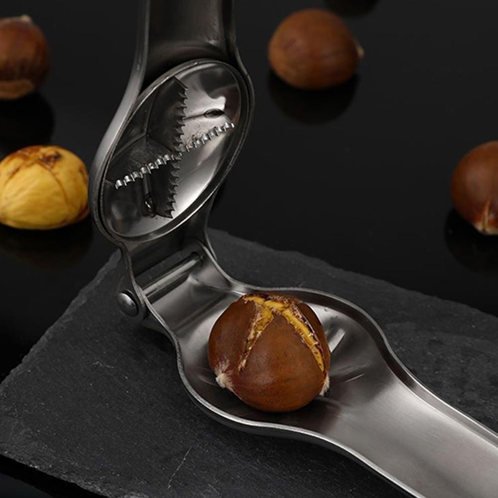 Stainless Steel Chestnut Opener Nut Cracker Tool For Walnuts Pecans And Hard Shell Nuts 1