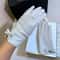 Elegant Women Winter Leather Gloves with Touchscreen Warm Lining & Bow Accent