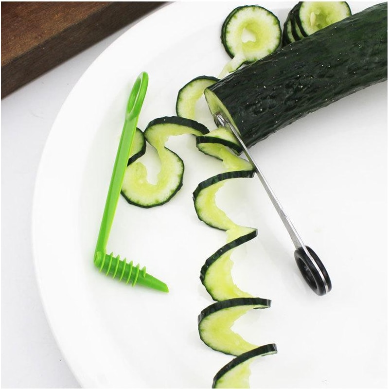 Stainless Steel Vegetable Spiralizer Manual Potato Spiral Cutter Kitchen Slicer 3