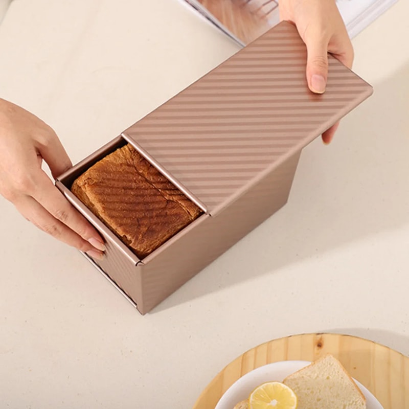 Premium Loaf Pan with Lid Non Stick Carbon Steel Bread Baking Mold