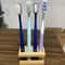 Bamboo Electric Toothbrush Holder Organizer With Multi Slots For Bathroom Countertops 1