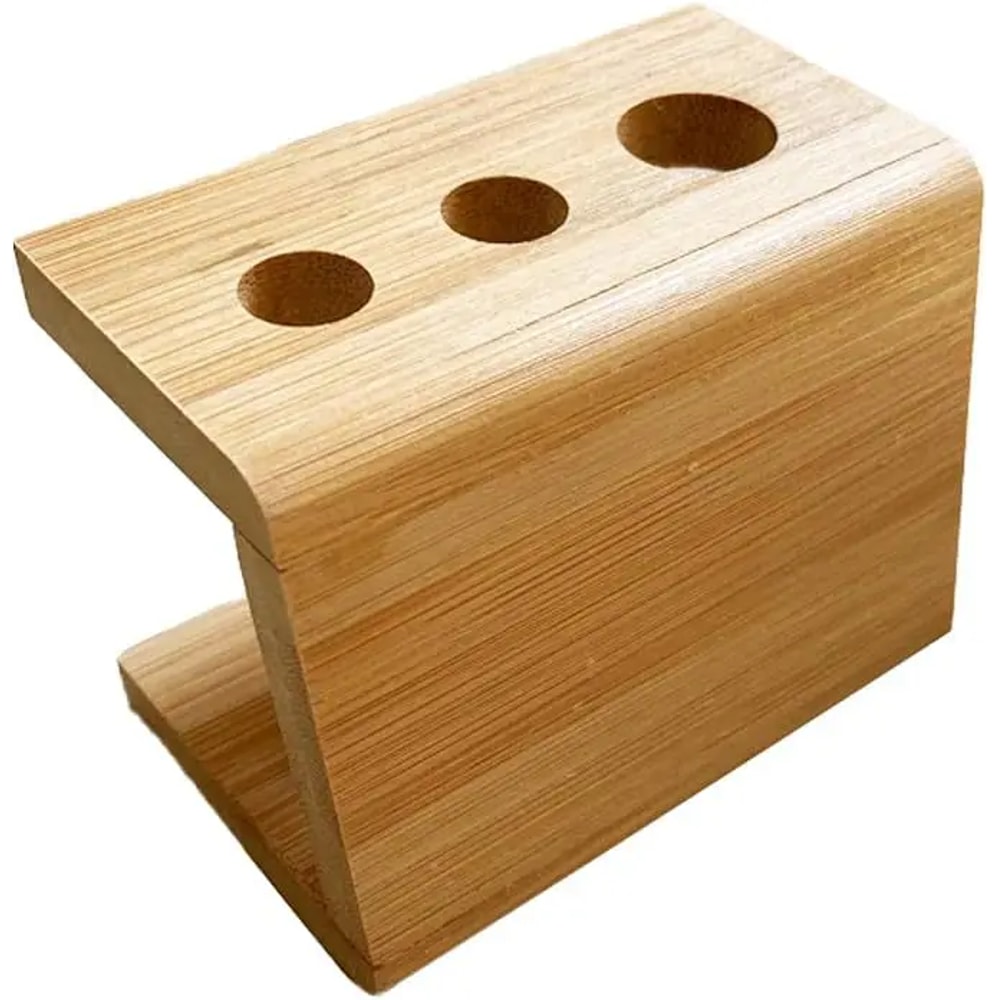 Bamboo Electric Toothbrush Holder Organizer With Multi Slots For Bathroom Countertops 5