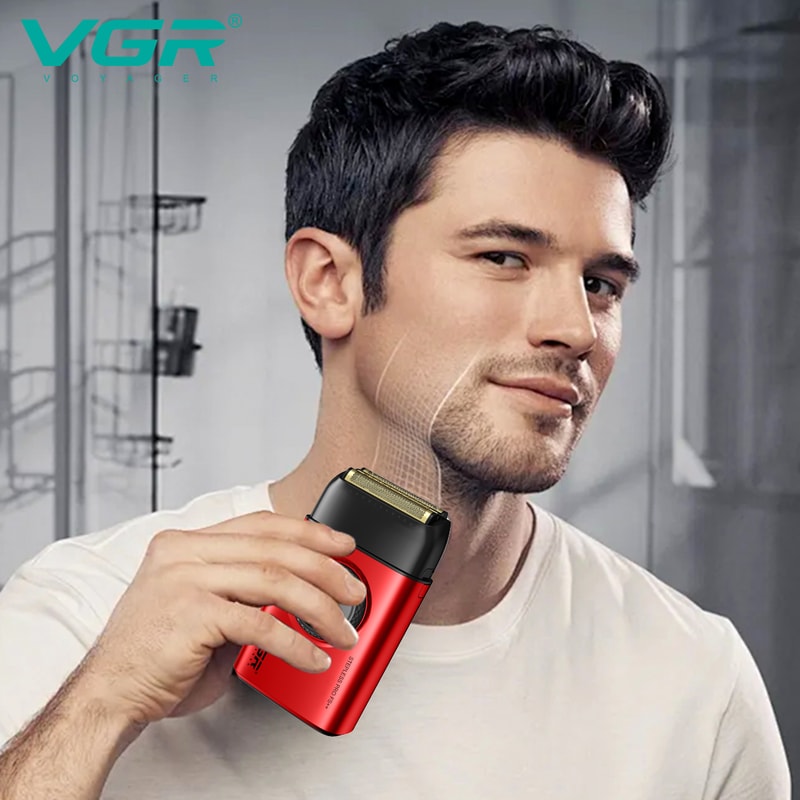 Professional Electric Foil Shaver with Triple Titanium Blades & LED Display