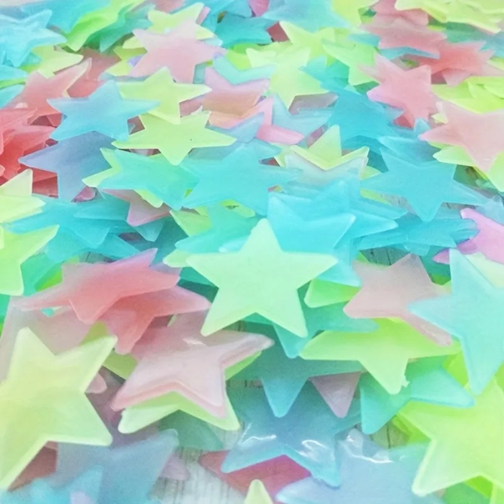 Glow In The Dark Star Wall Stickers Set Luminous Ceiling Bedroom Decor 5