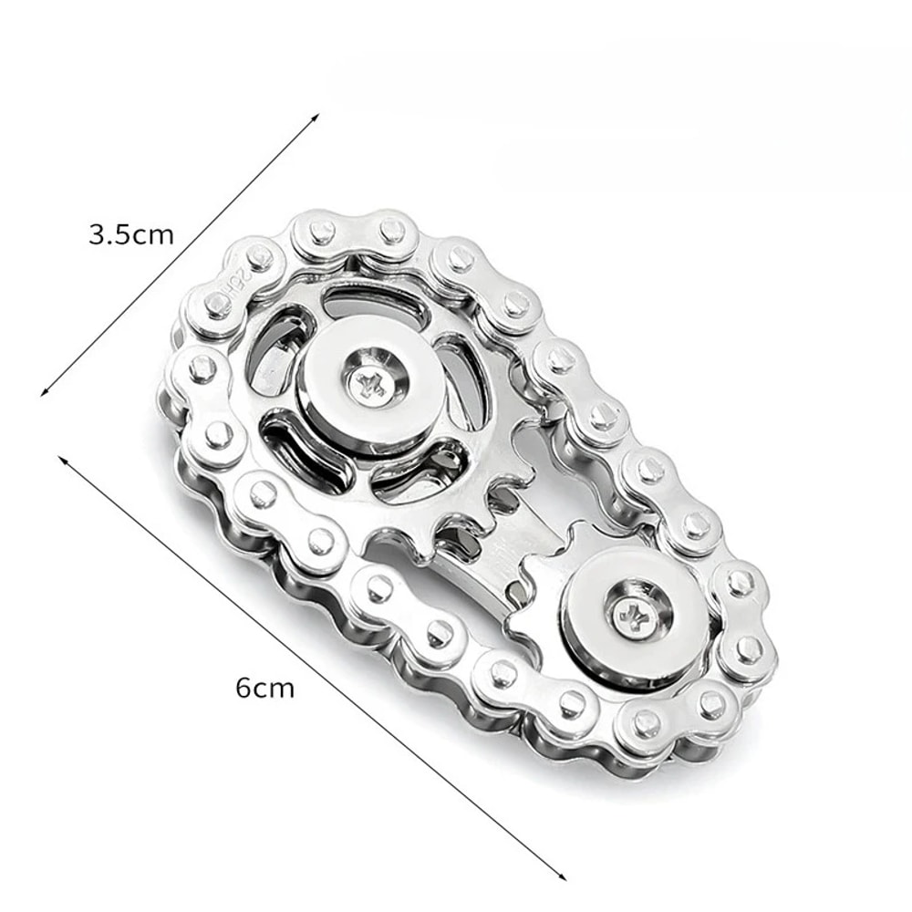 GearFlow Metal Fidget Spinner Desk Toy for Stress Relief, Focus & Office Decor