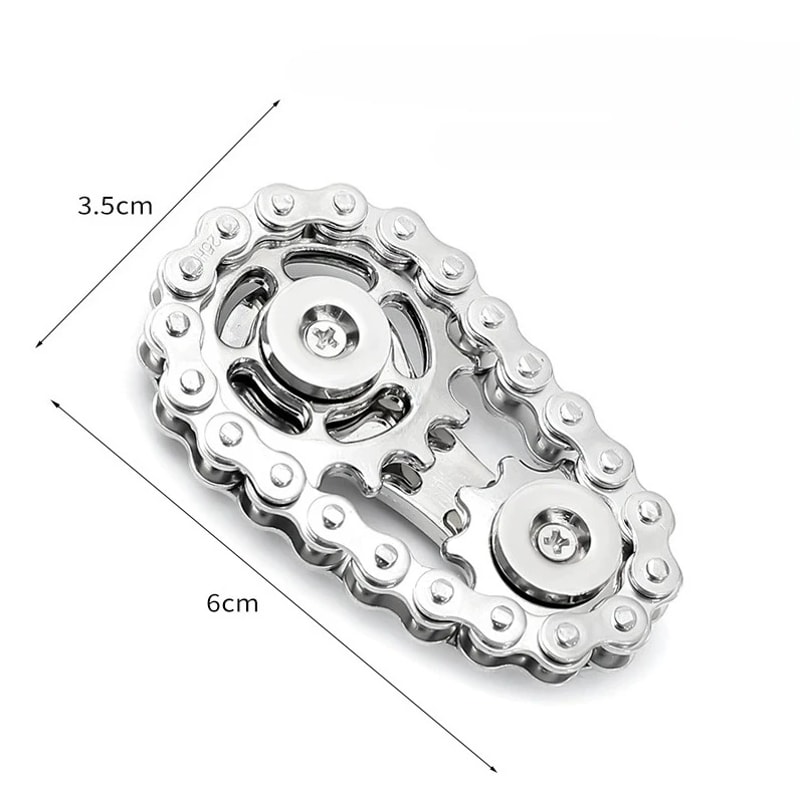 GearFlow Metal Fidget Spinner Desk Toy for Stress Relief, Focus & Office Decor