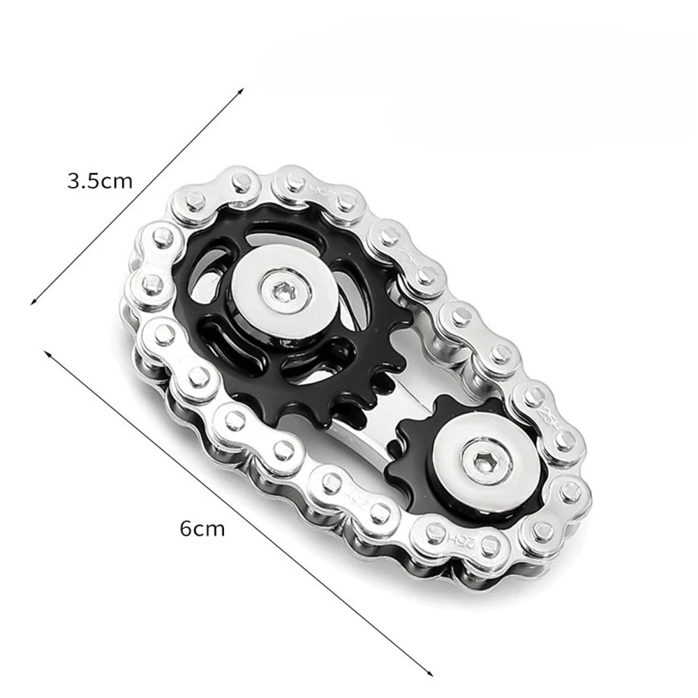 GearFlow Metal Fidget Spinner Desk Toy for Stress Relief, Focus & Office Decor