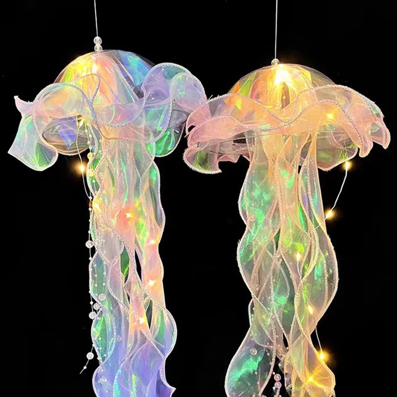 Mermaid Jellyfish Night Light Lantern For Bedroom Decor And Underwater Party Ambiance 2