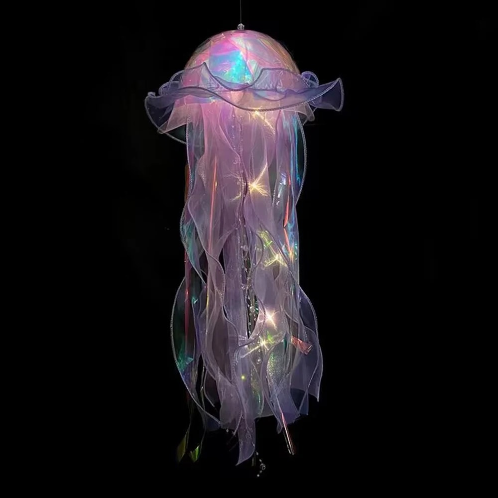 Mermaid Jellyfish Night Light Lantern For Bedroom Decor And Underwater Party Ambiance 7