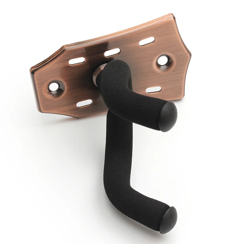 Wall Mount Guitar Hanger Stand with Non Slip Hook for Acoustic Electric Guitar Bass & Ukulele