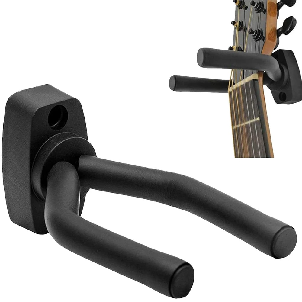Wall Mount Guitar Hanger Stand with Non Slip Hook for Acoustic Electric Guitar Bass & Ukulele