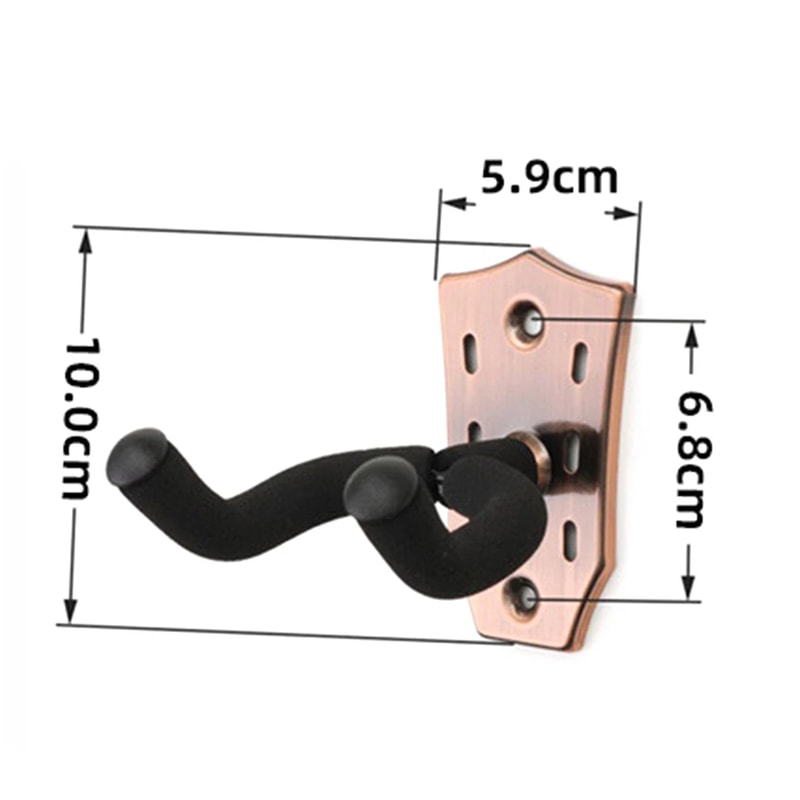 Wall Mount Guitar Hanger Stand with Non Slip Hook for Acoustic Electric Guitar Bass & Ukulele