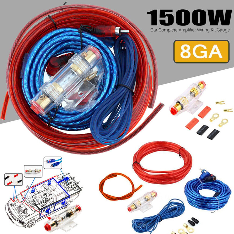 Car Amplifier Wiring Kit Gauge Audio Cable Set With AMP Fuse For Subwoofer Systems 2