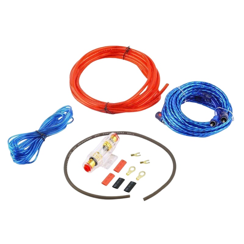 Car Amplifier Wiring Kit Gauge Audio Cable Set With AMP Fuse For Subwoofer Systems 6
