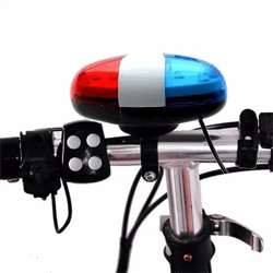 kids bike horn with led police light tone bicycle bell for bikes, scooters & cycling safety