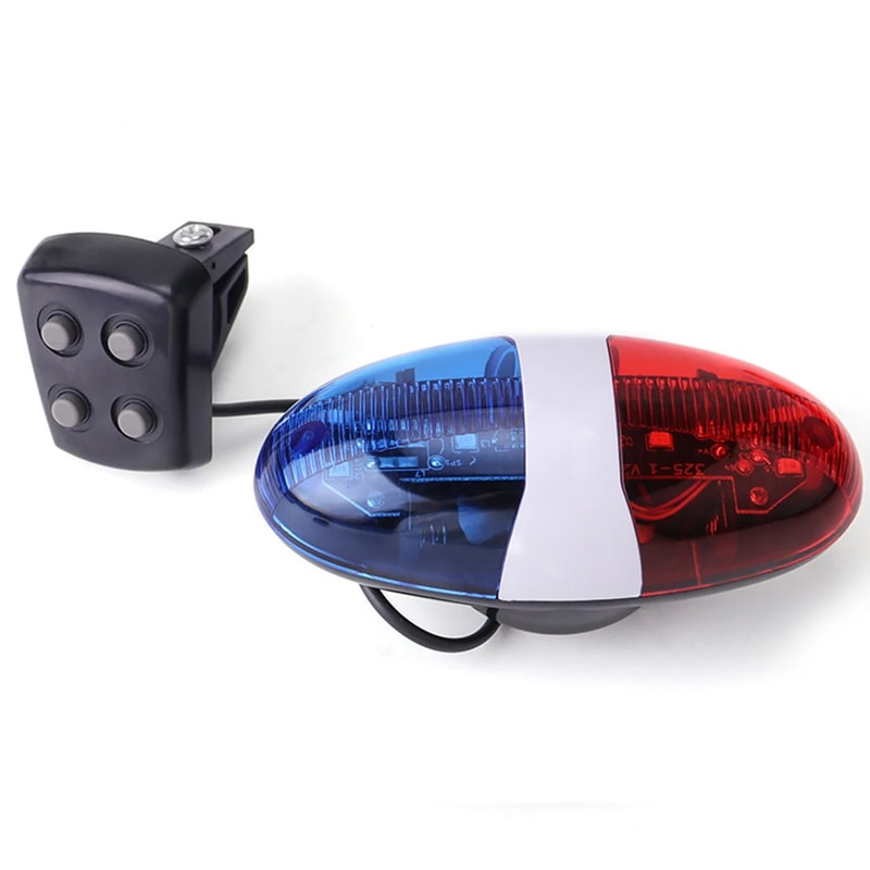 Kids Bike Horn with LED Police Light Tone Bicycle Bell for Bikes, Scooters & Cycling Safety