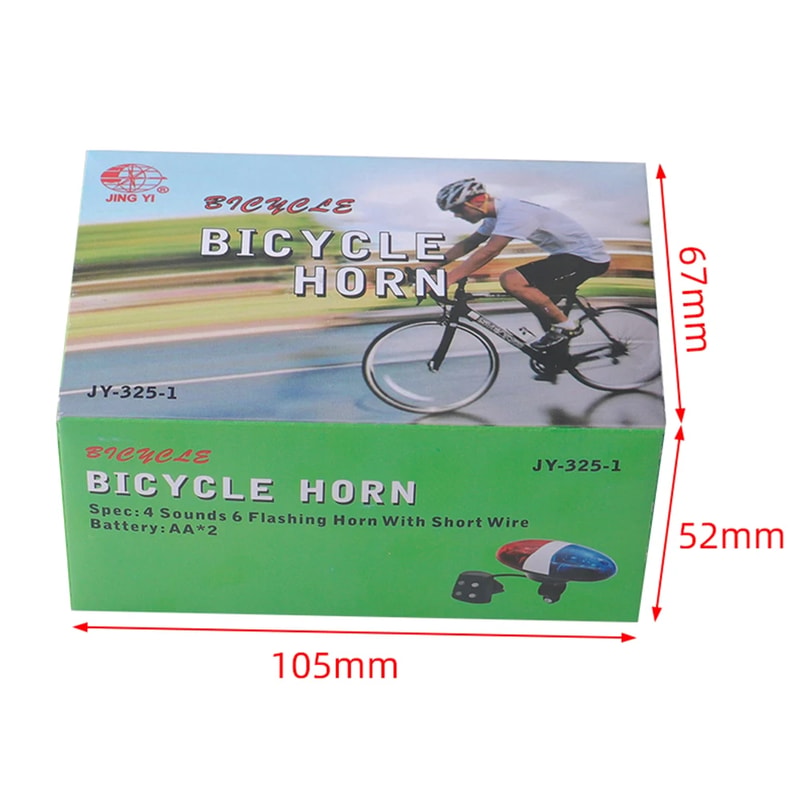 Kids Bike Horn with LED Police Light Tone Bicycle Bell for Bikes, Scooters & Cycling Safety