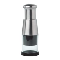 quickslice stainless steel manual food chopper for garlic, herbs, nuts & vegetables