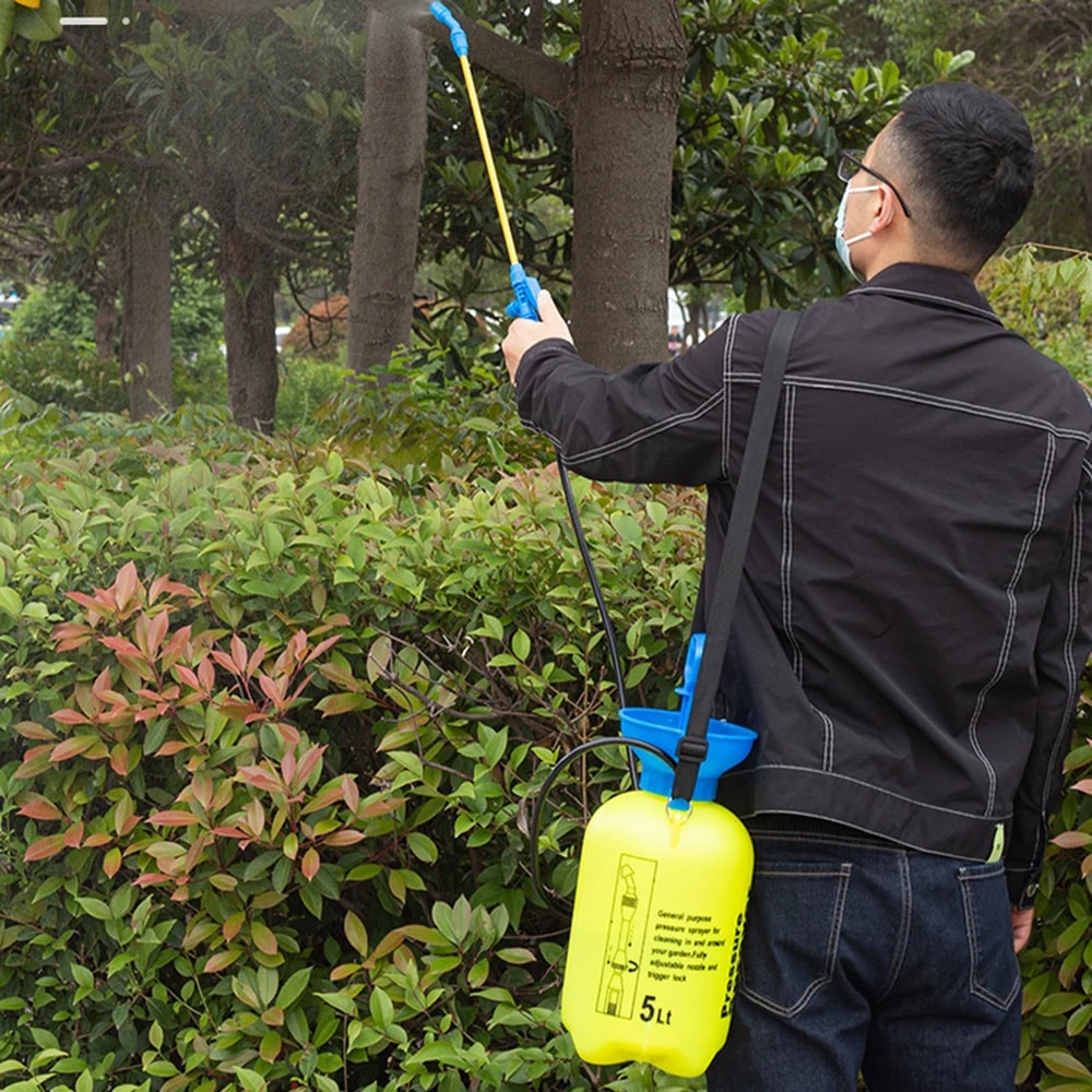 Garden Pressure Sprayer With Adjustable Strap For Plant Care And Lawn Irrigation 2