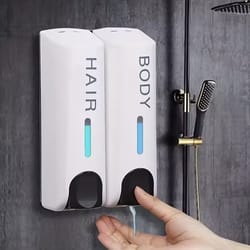 wall mounted shampoo dispenser waterproof refillable bathroom soap dispenser with clear window