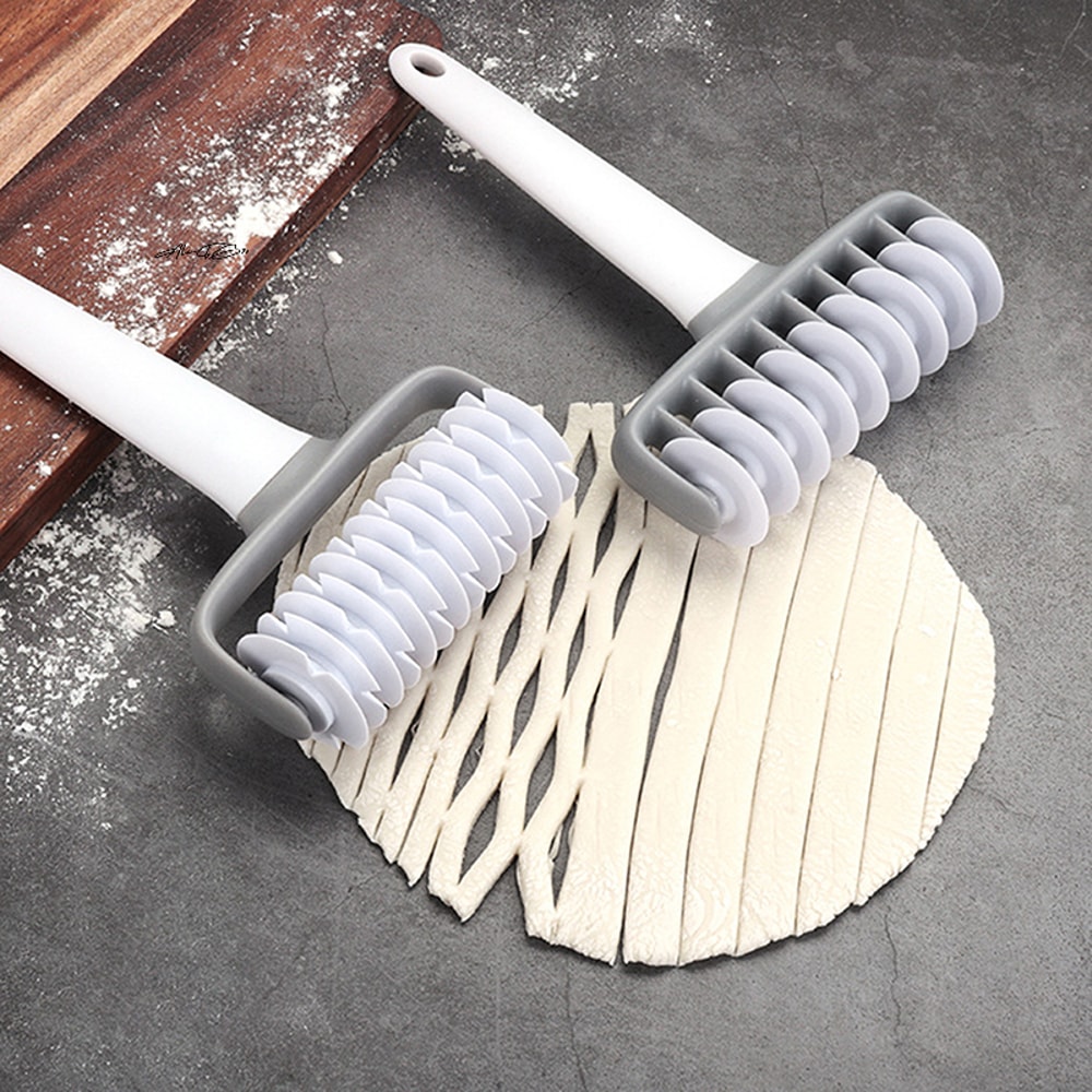 Smooth Lattice Dough Roller Cutter For Pizza Pastry Decorative Baking 1