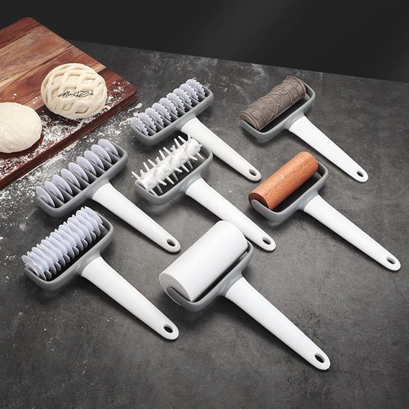 Smooth Lattice Dough Roller Cutter For Pizza Pastry Decorative Baking 2