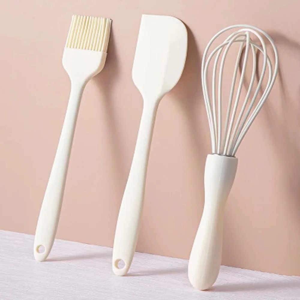Piece Silicone Spatula Set with Pastry Brush for Baking, Mixing & Non Stick Cooking