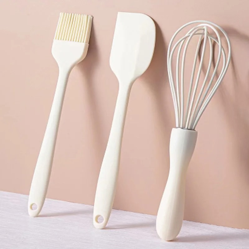 Piece Silicone Spatula Set with Pastry Brush for Baking, Mixing & Non Stick Cooking