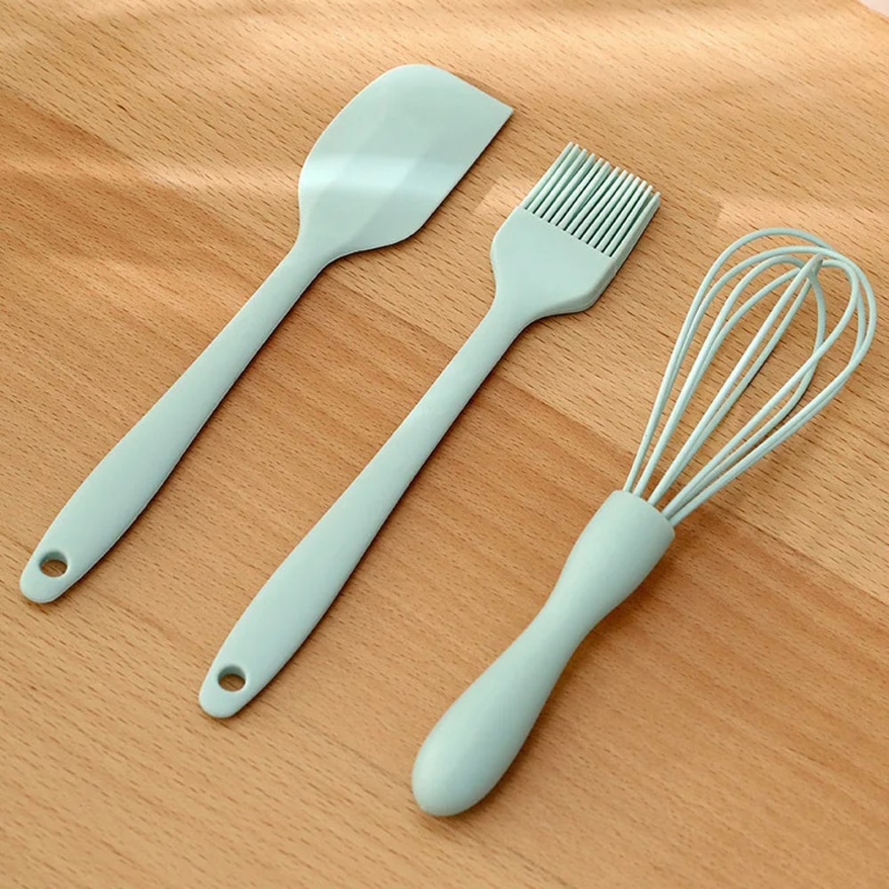 Piece Silicone Spatula Set with Pastry Brush for Baking, Mixing & Non Stick Cooking
