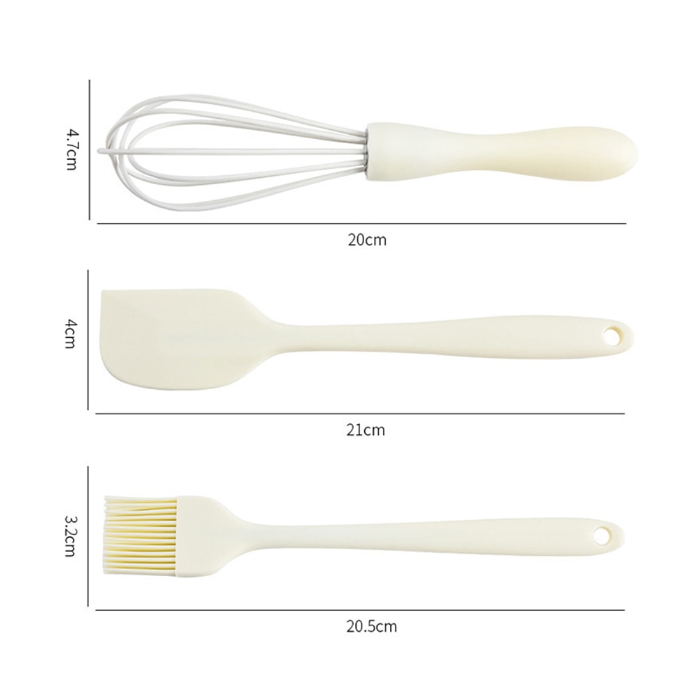Piece Silicone Spatula Set with Pastry Brush for Baking, Mixing & Non Stick Cooking