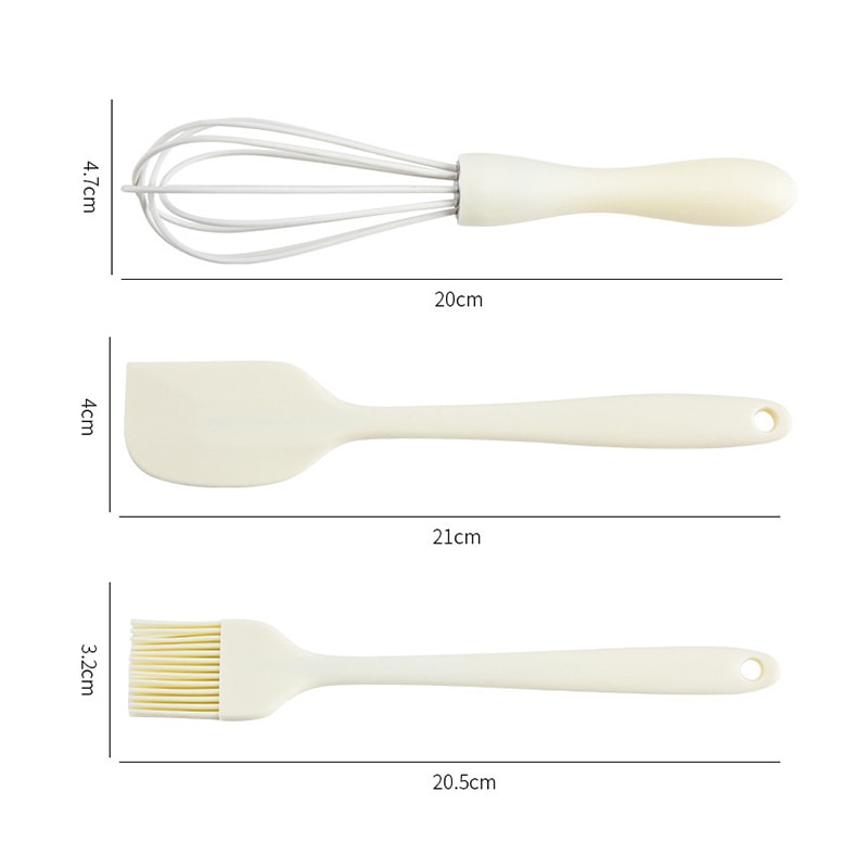 Piece Silicone Spatula Set with Pastry Brush for Baking, Mixing & Non Stick Cooking