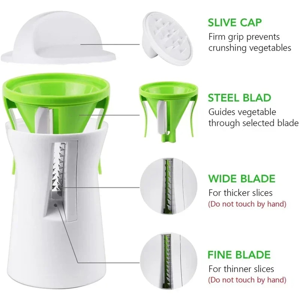 Heavy Duty Vegetable Spiralizer Zoodle Maker & Vegetable Slicer for Healthy Pasta Creations