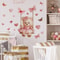 Bear Swing Butterfly Wall Decals for Kids Room Nursery Peel and Stick Wall Decor