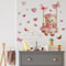 Bear Swing Butterfly Wall Decals for Kids Room Nursery Peel and Stick Wall Decor