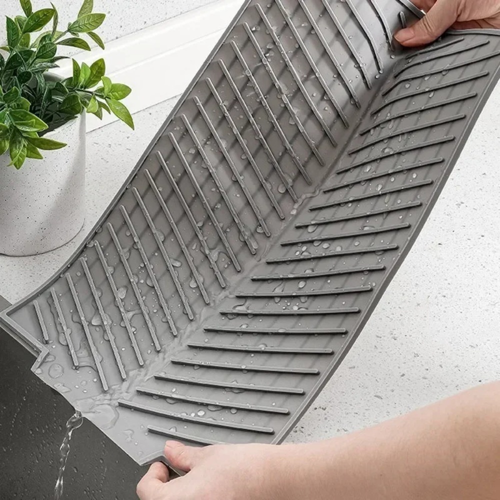 Silicone Drain Mat For Bar Sink And Kitchen Counter Protection 4