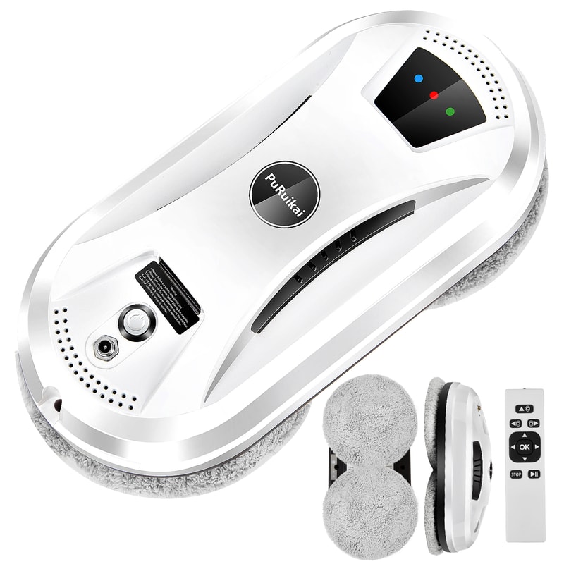 PuRuiKai Smart Window Cleaning Robot With Remote Control And Powerful Suction 6