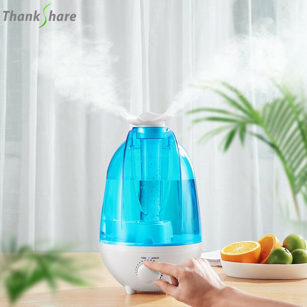 Dual Nozzle Ultrasonic Humidifier & Essential Oil Diffuser for Home, Office & Baby Room