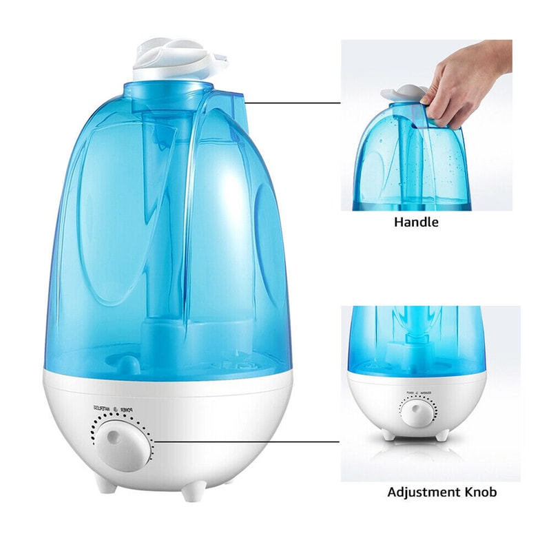 Dual Nozzle Ultrasonic Humidifier & Essential Oil Diffuser for Home, Office & Baby Room