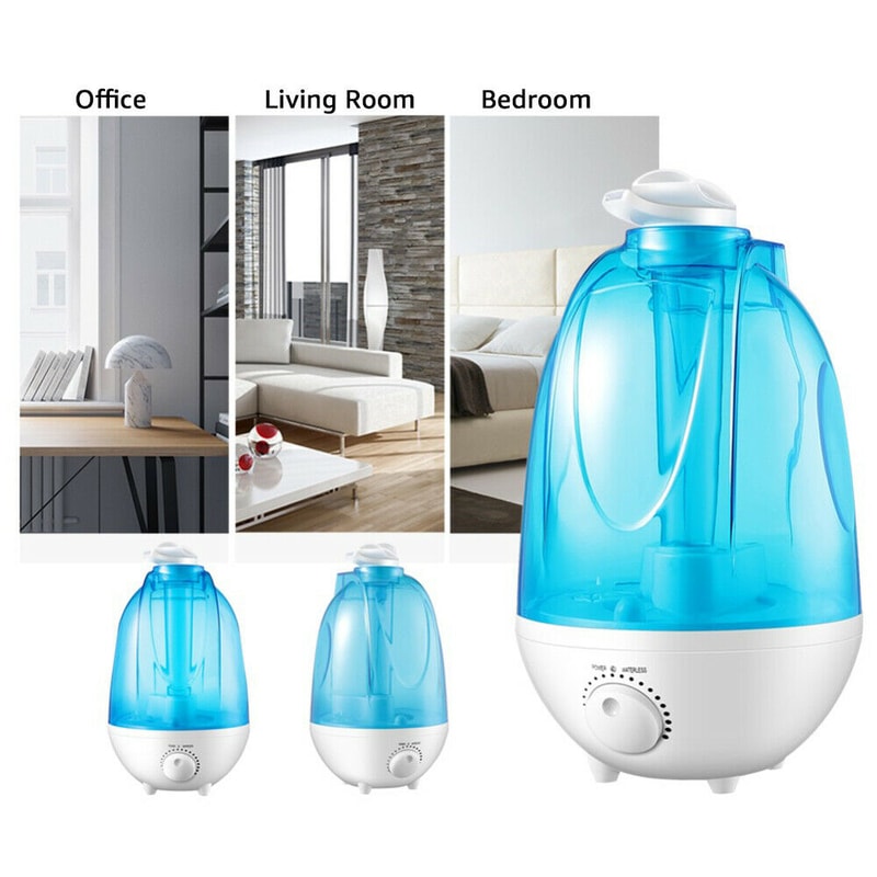 Dual Nozzle Ultrasonic Humidifier & Essential Oil Diffuser for Home, Office & Baby Room