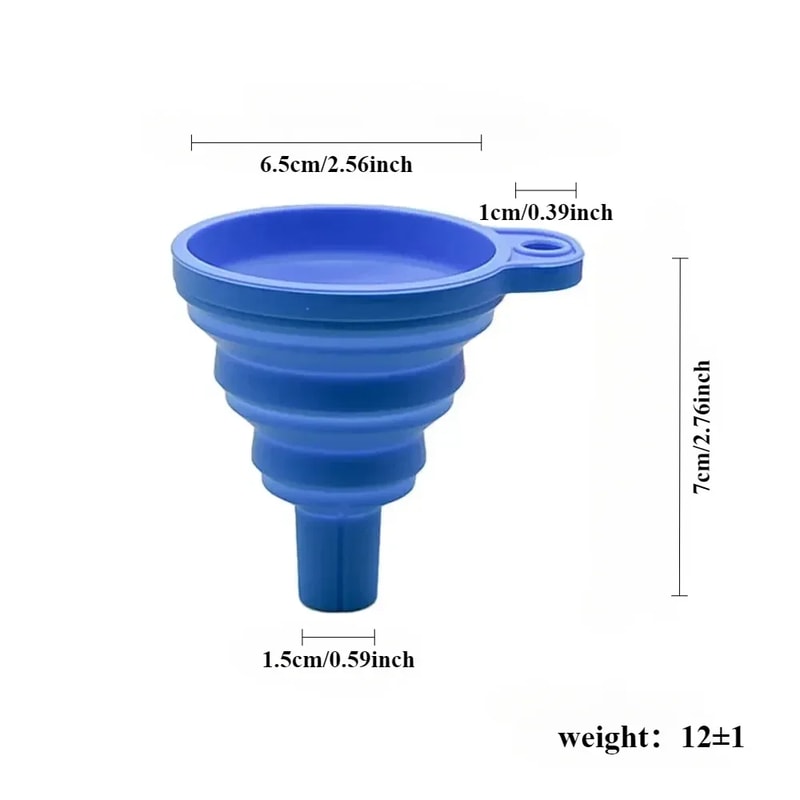 Universal Foldable Silicone Car Funnel For Engine Oil Coolant Washer Fluid Transfer 1