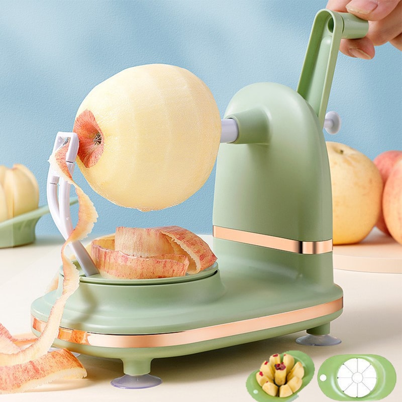 QuickTwist Apple Peeler Slicer Manual Fruit Cutter With Divider And Spare Blades 1