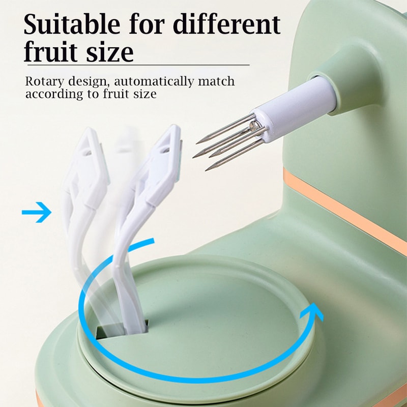 QuickTwist Apple Peeler Slicer Manual Fruit Cutter With Divider And Spare Blades 2