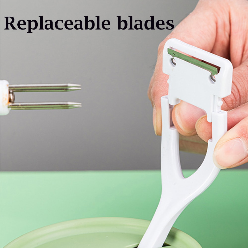 QuickTwist Apple Peeler Slicer Manual Fruit Cutter With Divider And Spare Blades 3