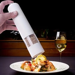 rechargeable electric salt and pepper grinder set with adjustable coarseness and led light