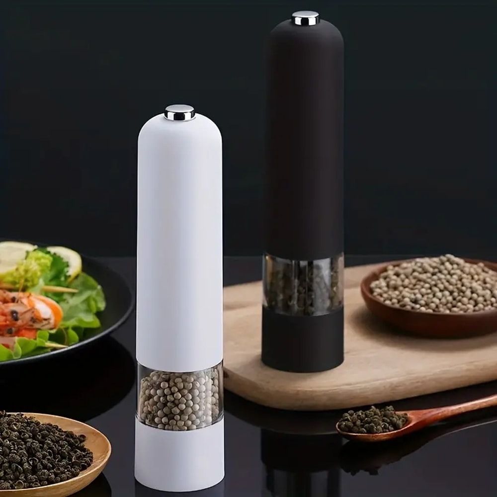 Rechargeable Electric Salt And Pepper Grinder Set With Adjustable Coarseness And LED Light 1