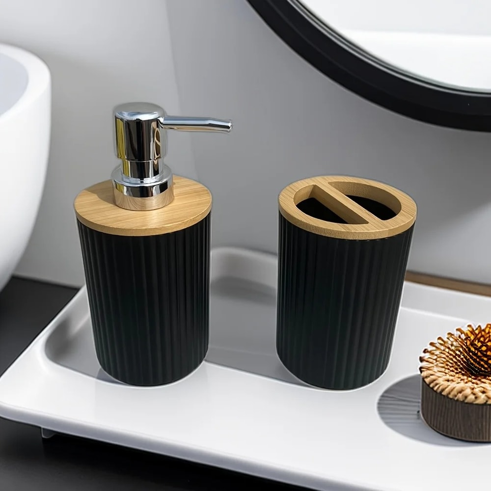 Piece Bathroom Accessories Set With Soap Dispenser Toothbrush Holder Soap Dish 3