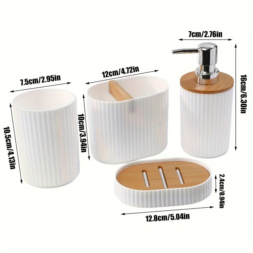Piece Bathroom Accessories Set With Soap Dispenser Toothbrush Holder Soap Dish 5