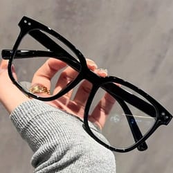 campus clear vision unisex glasses with transparent black frame